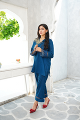 Blue Co-Ord Set - Lawn